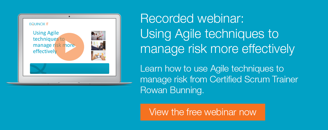 Recorded webinar: Using agile techniques to manage risk more effectively