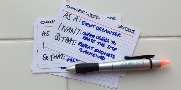 Agile requirements analysis and specification for a mobile application