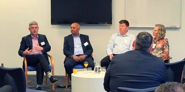 Chris Buxton sharing his perspective during the CIO panel discussion with Channa Jayasinha, Richard Ashworth and Dianna Taylor