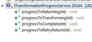 ITransformationProgressService - an example of an interface where policies, or domain relevant abstractions, are starting to emerge ITransformationProgressService - an example of an interface where policies, or domain relevant abstractions, are starting to emerge