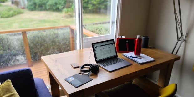 Kirstin Donaldson's work from home desk