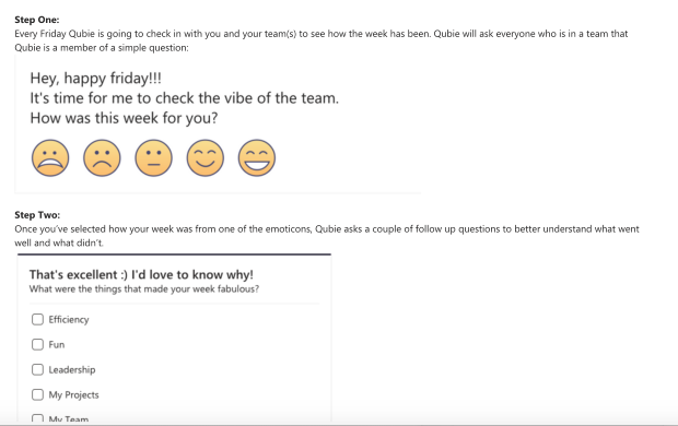 At Equinox IT we’re experimenting with sentiment analysis using Qubie via Microsoft teams