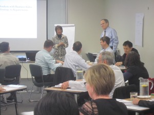 Ronald Ross and Gladys Lam of Business Rule Solutions delivering training with Equinox IT